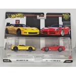 Hot Wheels 1:64 2 pack Premium - Corvette Z06 2012 + Dodge Viper SRT10 2003